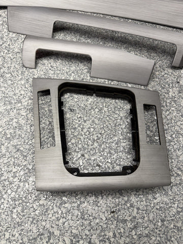 01-06 BMW E46 M3 Convertible Interior Armrests Trim Set Brushed Aluminum *Notes*