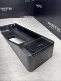 BMW E36 M3 COUPE BLACK CENTER CONSOLE STORAGE COMPARTMENT TRIM ARMREST DELETE