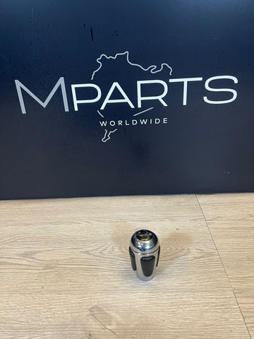 2001-2003 BMW E46 M3 SMG GEAR SHIFT KNOB NAPPA LEATHER CHROME OEM
