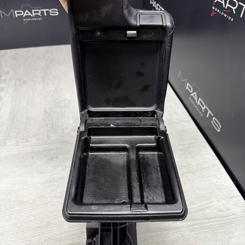 01-06 BMW E46 M3 Center Console Armrest Arm Rest Black Leather Wrapped