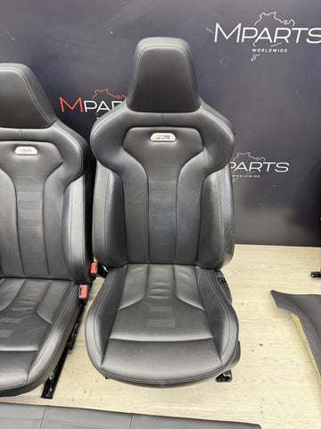 BMW F82 M4 15-20 Merino Black Leather Front Seats Rear Seats Door Cards