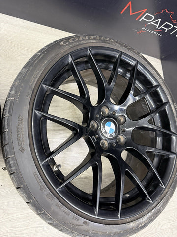 BMW 08-13 E90 E92 E93 M3 19” OEM Competition Wheels Style 359M Black Set + Tires