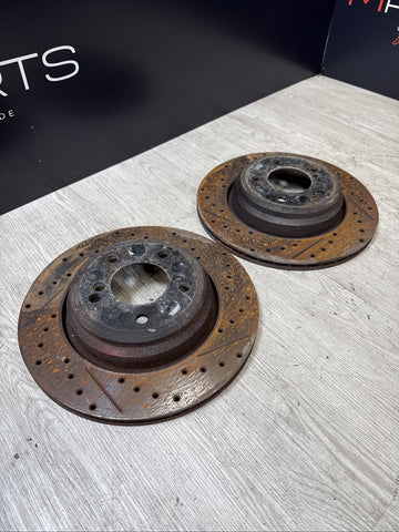 BMW 01-06 E46 M3 Rear Discs Brake Rotors Drilled & Slotted