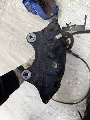 OEM BMW F80 F83 M3 M4 Front Rear 380/370mm Brake Calipers SET Brembo Blue 54k