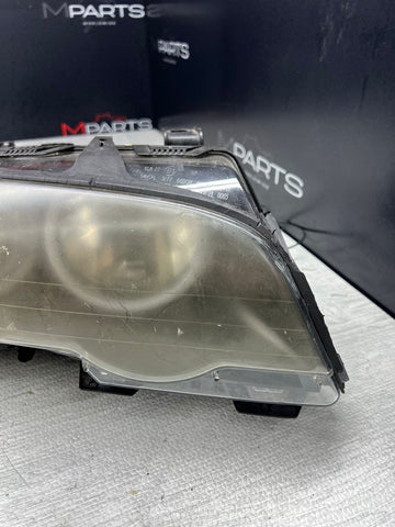 BMW 02-06 E46 M3 RIGHT HEADLIGHT XENON 1305621772 OEM + Halos *Faded Lens