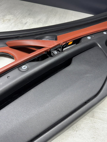08-13 BMW E92 M3 Original Fox Red Interior Front Right Passenger Door Card Panel