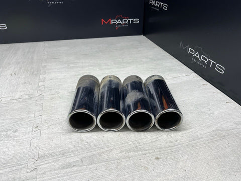 08-13 OEM BMW E92 E93 M3 S65 Rear Exhaust Quad Muffler Tips (4)