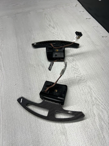 08-14 BMW E90 E92 E93 M3 X5M X6M DCT Steering Wheel Paddle Shifters Carbon Fiber