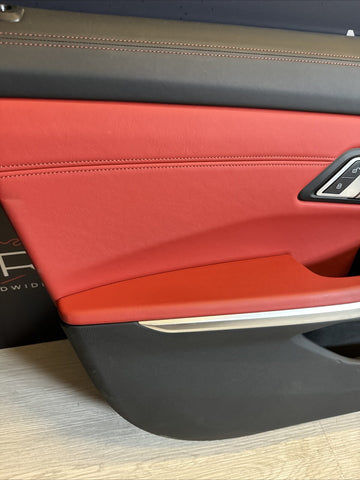 BMW 21-26 G80 M3 Sedan OEM Front Left Driver Door Card Panel Fiona Red