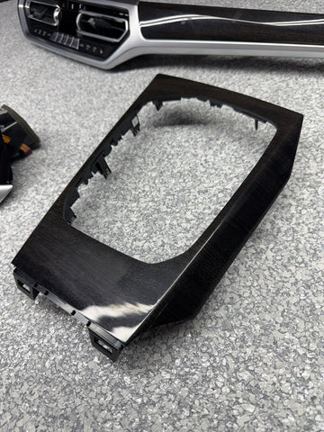 OEM BMW G20 M340 Central Console Dash Panel Wood Oak Interior Trim Set