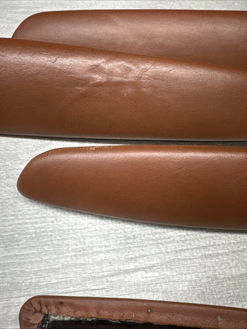 01-06 BMW E46 M3 Convertible Door Upper Arm Rest Armrest Pads Cinnamon *Damaged*