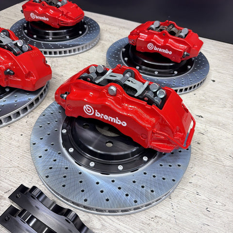NEW 95-99 BMW E36 M3 BREMBO Big Brake Kit Red Calipers Rotors Set Plug & Play