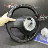 BMW E46 M3 01-06 OHC Carbon fiber Steering Wheel Tri Stitched Manual LED