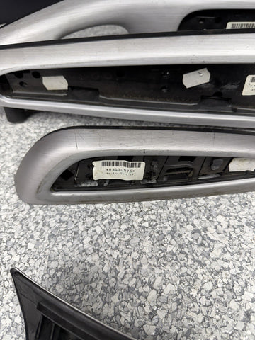 01-06 BMW E46 M3 Convertible Interior Armrests Trim Set Brushed Aluminum *Notes*