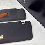 01-06 BMW E46 M3 Coupe Right Left Sun Visors Shade Mirror Black OEM *Peel*