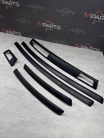 08-13 BMW E92 E93 M3 Interior Trim Set Carbon Leather OEM Genuine *4 Broken Tabs