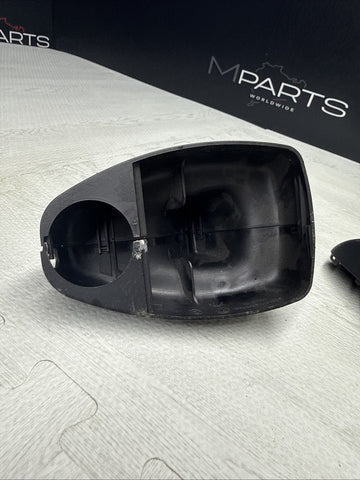 01-06 BMW E46 M3 Rearview Rear View Oval Mirror Inner Housing + Nose + Covers