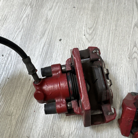 01-06 E46 M3 Rear Brake Calipers Left Right Pair Set Original Red