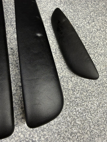 01-06 BMW E46 M3 Convertible Door Upper Arm Rest Armrest Pads Black