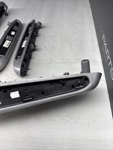 01-06 BMW E46 M3 Coupe Brushed Aluminum/Grey Door Trims Armrests Front & Rear