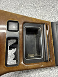 BMW E39 530i Wood Center Console Shifter Plate, Ashtray & Cover