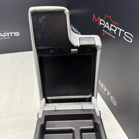 01-06 BMW E46 M3 Center Console Armrest Arm Rest Dove Grey Leather