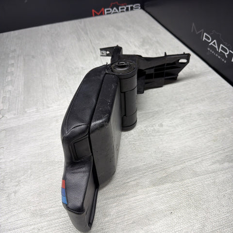 01-06 BMW E46 M3 Center Console Armrest Arm Rest Black Leather Wrapped