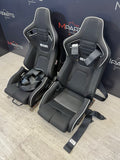 BMW Front BRAUM Sport Seats Black Pair