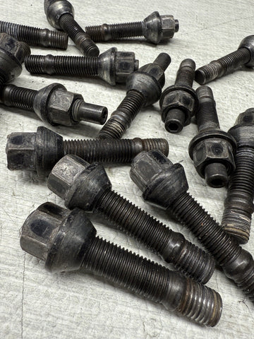 BMW E30 E36 E46 E39 E60 E63 E64 E90 E92 E93 Rim Lug Studs Black Stock Set of 20
