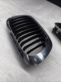 BMW 01-06 E46 M3 Front Kidney Grilles Chrome Set OEM *Broken Tabs*