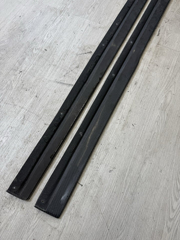 (PICKUP ONLY) 15-21 BMW F87 M2 Carbon Fiber Side Skirt Extensions RWCARBON
