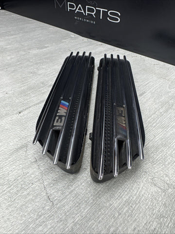 01-06 BMW E46 M3 Left Right Fender Vent Grilles Grills Trims Chrome Genuine OEM