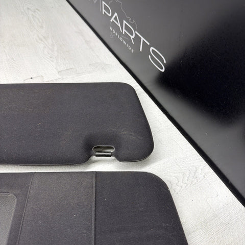 01-06 BMW E46 M3 Coupe Right Left Sun Visors Shade Mirror Black OEM *Peel*