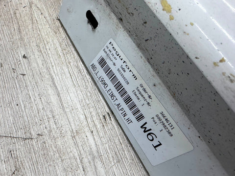 08-11 BMW E90 M3 Sedan Left Driver Side Skirt Rocker Panel Alpine White OEM