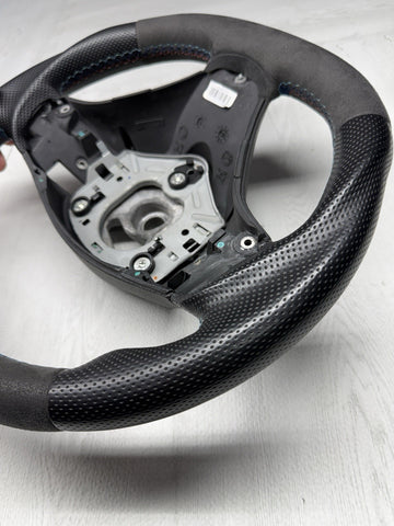 BMW 08-13 E90 E92 E93 M3 DCT Flatbottom Steering Wheel Rewrapped