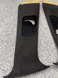 99-03 BMW E39 M5 B-Pillar Column Interior Upper Cover Pair Alcantara OEM