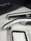 01-06 BMW E46 M3 Coupe Interior Armrests Trim Set Brushed Aluminum *Tab