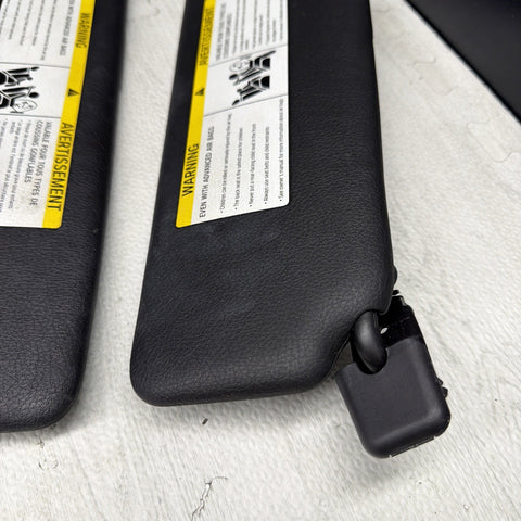 BMW F83 M4 15-20 Vinyl Black Sun Visor Pair OEM