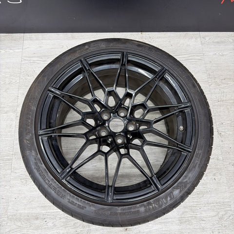 OEM BMW G82 G83 G80 M3 Rear Wheel Rim Style 826M R20x10.5" ET20 Black w/Tire