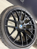 BMW 08-13 E90 E92 E93 M3 19” OEM Competition Wheels Style 359M Black Set + Tires