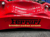 FERRARI 458 ITALIA REAR RIGHT PASSENGER SIDE CCB BRAKE CALIPER RED OEM 261791