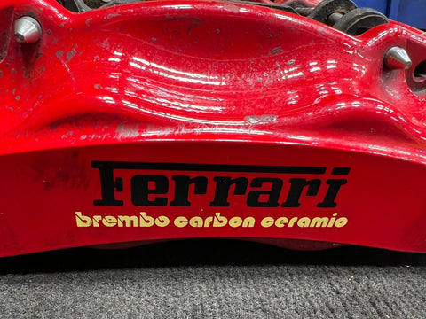 FERRARI 458 ITALIA REAR RIGHT PASSENGER SIDE CCB BRAKE CALIPER RED OEM 261791