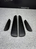 01-06 BMW E46 M3 Convertible Door Upper Arm Rest Armrest Pads Black