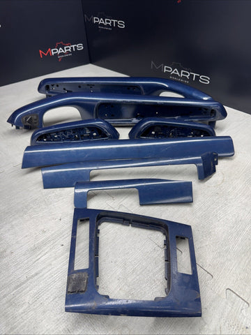 01-06 BMW E46 M3 Convertible Interior Armrests Trim Set Painted Blue