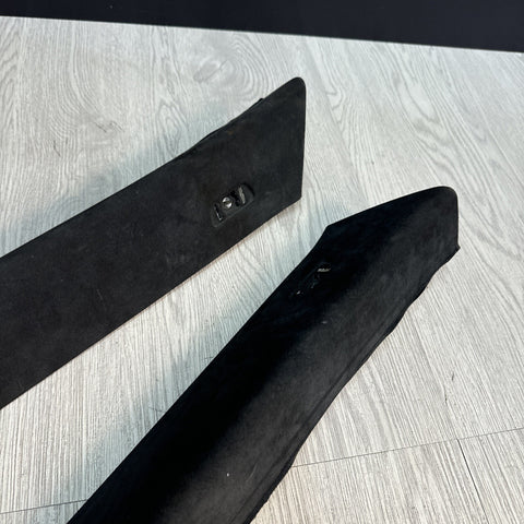 11-17 BMW F10 528 535 550 M5 FRONT A-PILLARS TRIMS COVERS ALCANTARA PAIR