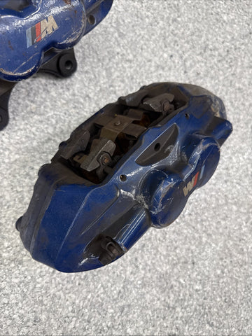 BMW 15-20 F80 F82 F83 M3 M4 Front Brake Calipers OEM Blue