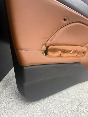 01-06 BMW E46 M3 FRONT LEFT DRIVER SIDE DOOR PANEL CARD CINNAMON OEM