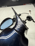 01-06 BMW E46 M3 Side View Door Mirrors Pair Carbon Black *Rust Bubbles