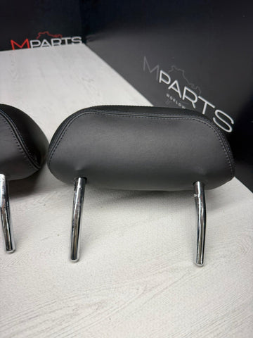 99-06 BMW E46 328 325 330 Sedan Coupe Rear Seat Headrest Black Pair OEM