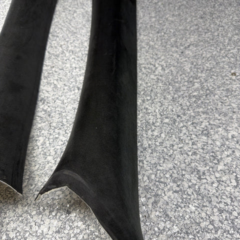 06-10 BMW E63 M6 COUPE Interior A-Pillar Trim Panel Pair L&R  ALCANTARA Set OEM